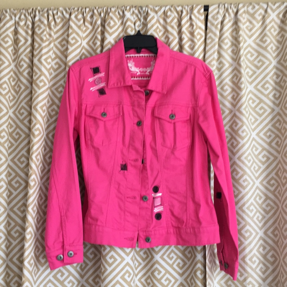 Pink denim jacket - Picture 1 of 3